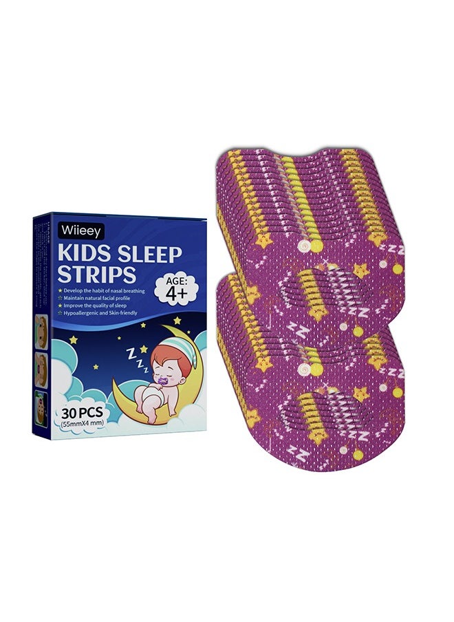wiieey 30 Pcs Mouth Breathing Correction Patch - Sleep Closed Mouth Patch - Anti-Snoring Sticker - Non-woven Anti-snoring Patch -  Mouth Correction Sticker for Children Adult Night Sleep  - Image 1