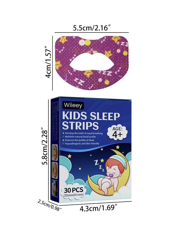 wiieey 30 Pcs Mouth Breathing Correction Patch - Sleep Closed Mouth Patch - Anti-Snoring Sticker - Non-woven Anti-snoring Patch -  Mouth Correction Sticker for Children Adult Night Sleep  - Image 2