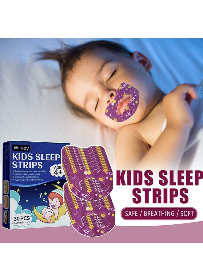30 Pcs Mouth Breathing Correction Patch - Sleep Closed Mouth Patch - Anti-Snoring Sticker - Non-woven Anti-snoring Patch -  Mouth Correction Sticker for Children Adult Night Sleep