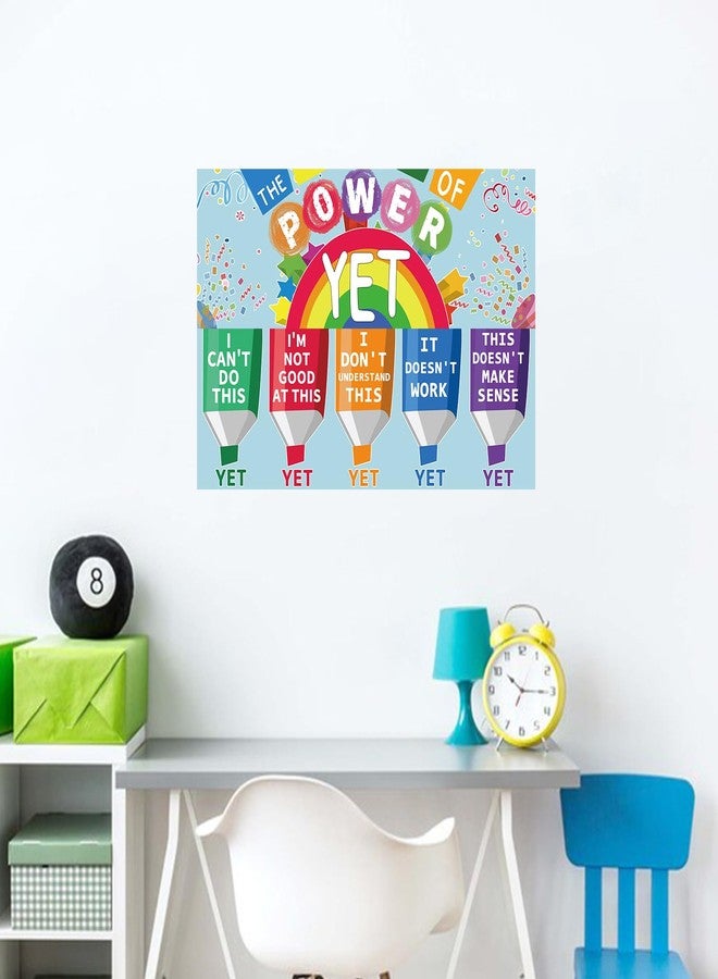Rsgift 2 Pcs Classroom Banner Poster with Dot Glue,13.5x39inches Classroom Decorations Teachers Bulletin Board,Power of Yet,Wall Decor for Middle High School Bedrooms (Laminated) - Image 3