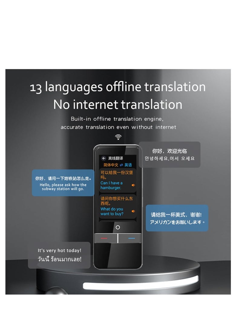 KASTWAVE جهاز ترجمة لغة ثنائي الاتجاه محدث، مترجم لغة غير متصل بالإنترنت، مترجم صوتي ذكي عالي الدقة، يدعم ترجمة 139 لغة للسفر/الأعمال/الدراسة - Image 4