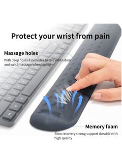 Memory Foam Keyboard Wrist Rest Pad and Mouse Pad with Wrist Rest, Ergonomic Hand Palm Rest Support, Memory Foam Pads Gaming, Computer, PC, Laptop, Mac Typing and Wrist Pain Relief - pzsku/ZAC418894114214AF2B6DZ/45/_/1668859528/25c2a68e-d2a4-4e07-8f74-485b8c9e8530