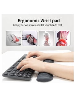 Memory Foam Keyboard Wrist Rest Pad and Mouse Pad with Wrist Rest, Ergonomic Hand Palm Rest Support, Memory Foam Pads Gaming, Computer, PC, Laptop, Mac Typing and Wrist Pain Relief - pzsku/ZAC418894114214AF2B6DZ/45/_/1668859528/dc1f794c-4c5b-46de-900c-f48b9f4b7bd5