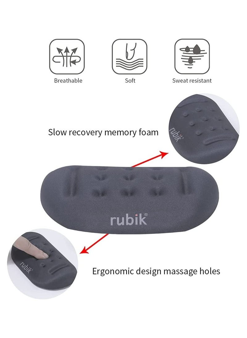 Rubik - Memory Foam Keyboard Wrist Rest Pad and Mouse Pad with Wrist Rest, Ergonomic Hand Palm Rest Support, Memory Foam Pads Gaming, Computer, PC, Laptop, Mac Typing and Wrist Pain Relief - Image 1