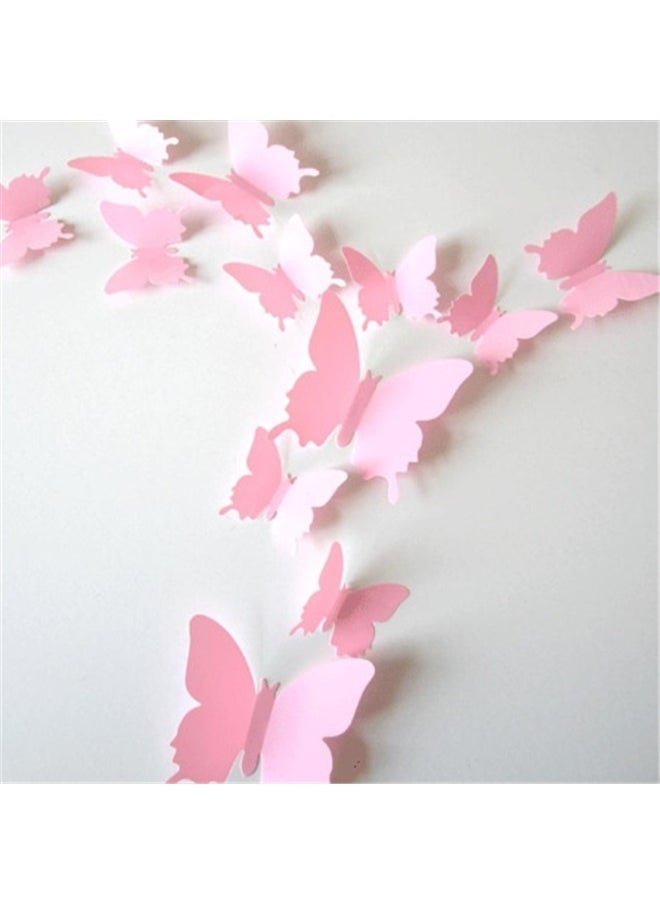 yongsheng Butterfly Stickers Purple and Pink, 24pcs Butterfly Wall Decals - Butterflies Wall Stickers Removable Mural Decor Wall Stickers Decals Wall Decor Home Decor Kids Room Bedroom Decor Living Room Decor  - Image 2