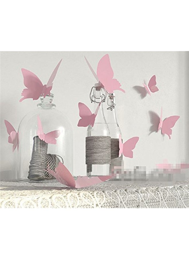 yongsheng Butterfly Stickers Purple and Pink, 24pcs Butterfly Wall Decals - Butterflies Wall Stickers Removable Mural Decor Wall Stickers Decals Wall Decor Home Decor Kids Room Bedroom Decor Living Room Decor  - Image 5