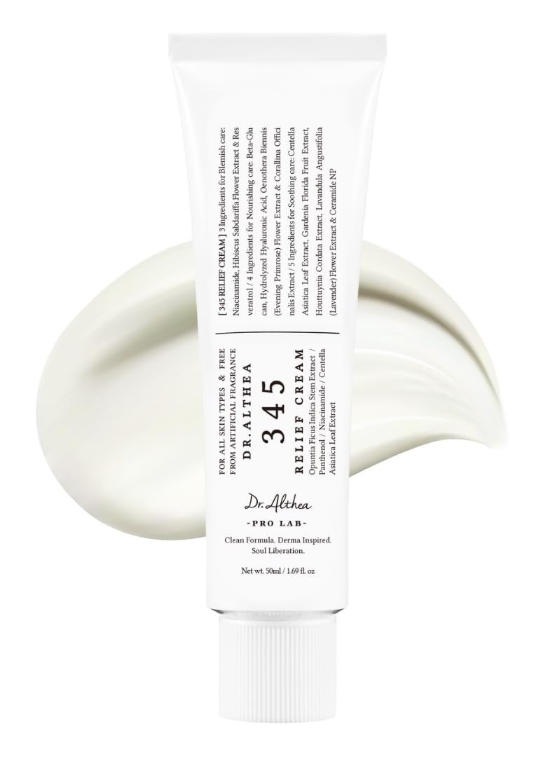 Dr.althea 345 Relief Cream Daily Face Moisturizer Blemish Relief Care Soothing Recovery & Moisture with Niacinamide, Panthenol Korean Vegan Skin Care for All Skin Types 50ml  - Image 1