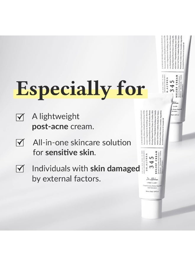 Dr.althea 345 Relief Cream Daily Face Moisturizer Blemish Relief Care Soothing Recovery & Moisture with Niacinamide, Panthenol Korean Vegan Skin Care for All Skin Types 50ml  - Image 5