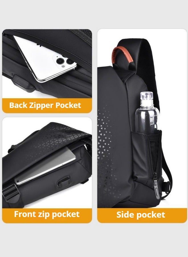 M MIAOYAN Functional crossbody bag men's bag new large capacity shoulder bag motorcycle backpack chest bag  - Image 4