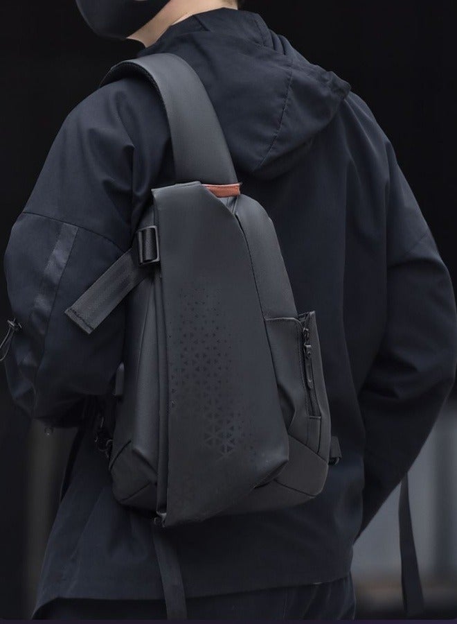 M MIAOYAN Functional crossbody bag men's bag new large capacity shoulder bag motorcycle backpack chest bag  - Image 5