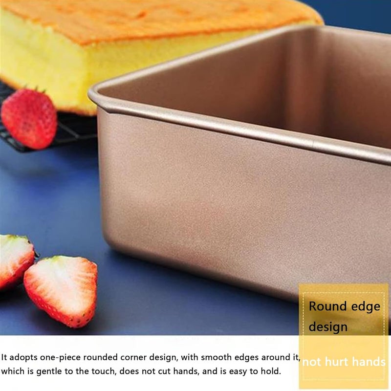 Baking Leakproof Rectangle Rose Gold Carbon Steel Bakeware Oven Baking Mold(22x17x2.4) - Image 4