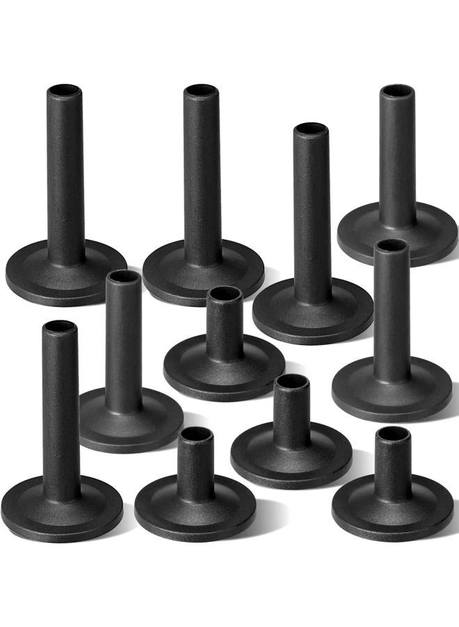 Facmogu 12PCS Black Plastic Long/Medium/Short Flanged Cymbal Sleeves, Cymbal Replacement Accessories, Musical Instruments Accessory, Cymbal Stand Drum Sleeve for Percussion Drum Set Parts - Image 2