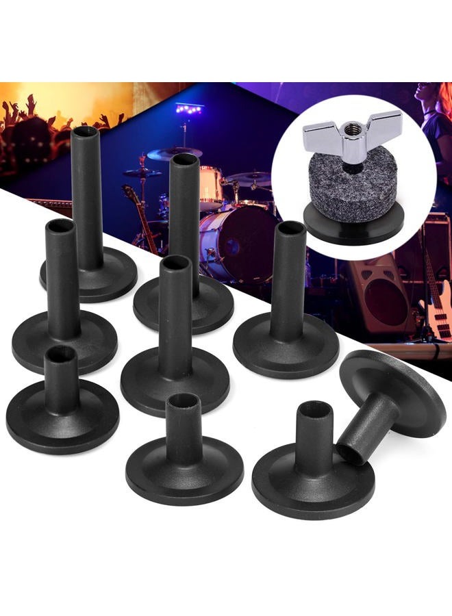 Facmogu 12PCS Black Plastic Long/Medium/Short Flanged Cymbal Sleeves, Cymbal Replacement Accessories, Musical Instruments Accessory, Cymbal Stand Drum Sleeve for Percussion Drum Set Parts - Image 4