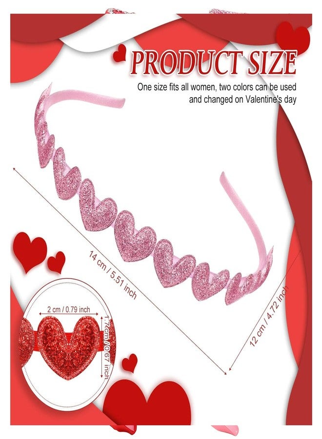 ZEYER Valentine's Day Headband Cute Pink Heart-Shaped Headband Heart for Women and Girls - Image 4