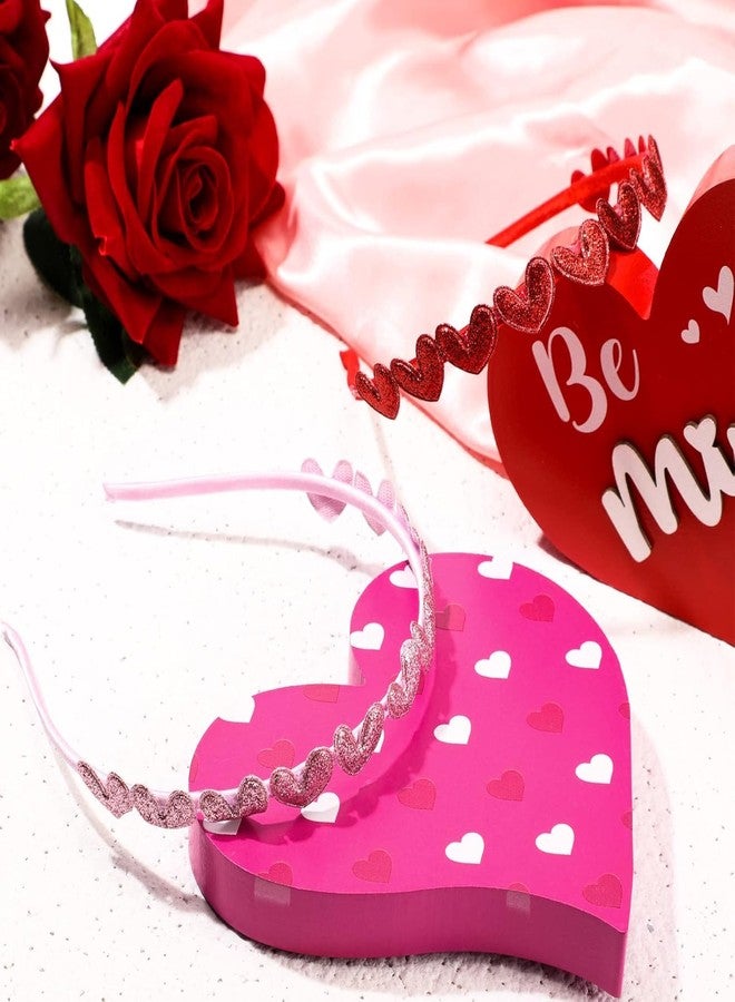 ZEYER Valentine's Day Headband Cute Pink Heart-Shaped Headband Heart for Women and Girls - Image 2
