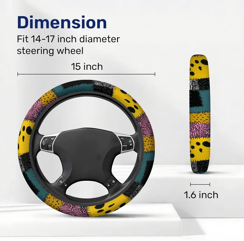 GENANY Christmas Spooky Fantasy Steering Wheel Cover Anti-Slip Neoprene Wheel Grip Breathable Driver Wheel Protector Car Accessories Absorbing - Image 2
