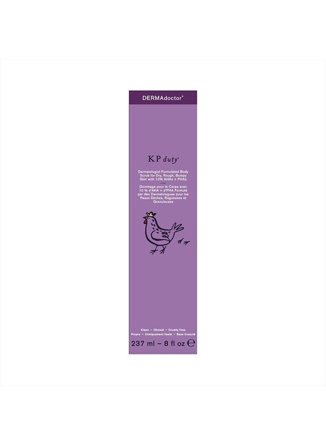 DERMAdoctor مقشر الجسم المصنوع من قبل طبيب الجلدية KP Duty لعلاج الكيراتوز الشعري والجلد الجاف والخشن مع 10% AHAs + PHAs، 8 أونصات - Image 5