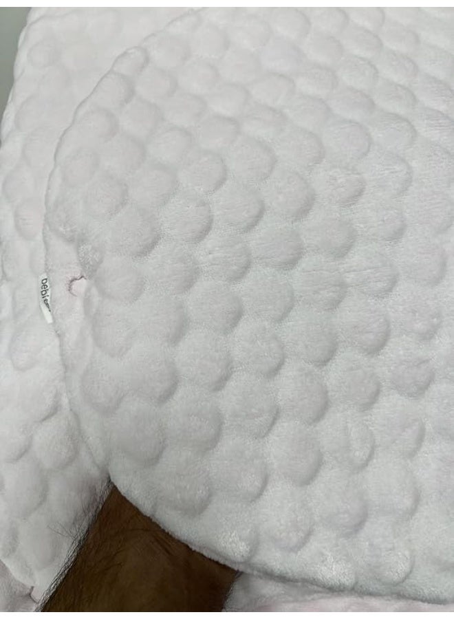 VITION Embossed Velboa Baby Swaddle Blanket for 0-12 Months, Lightweight Breathable Fabric Suitable For Infant Comfort (Made in Türkiye) (Pink) - Image 5