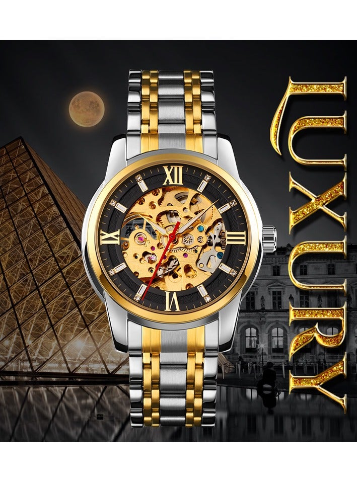 Skmei 9222 Automatic Mechanical Men's Watch, Stainless Steel Band - Image 3