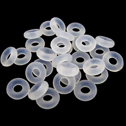 Zittop 80 Pcs Silicone Rubber Stoppers Ring Bead Charms Bracelets Compatible for Use Alone or with Clip Lock Spacer Charm - Clear - Image 2