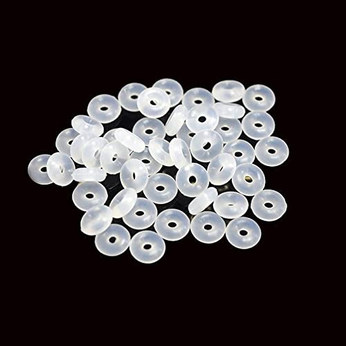 Zittop 80 Pcs Silicone Rubber Stoppers Ring Bead Charms Bracelets Compatible for Use Alone or with Clip Lock Spacer Charm - Clear - Image 4