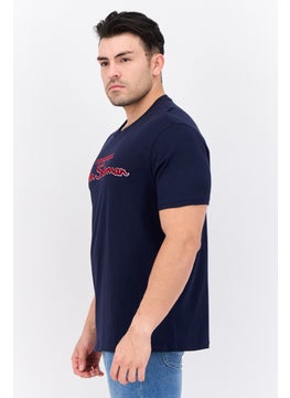 Ben Sherman Men Crew Neck Short Sleeves Brand Logo T-Shirt, Navy  - Image 2