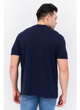 Ben Sherman Men Crew Neck Short Sleeves Brand Logo T-Shirt, Navy  - Image 3