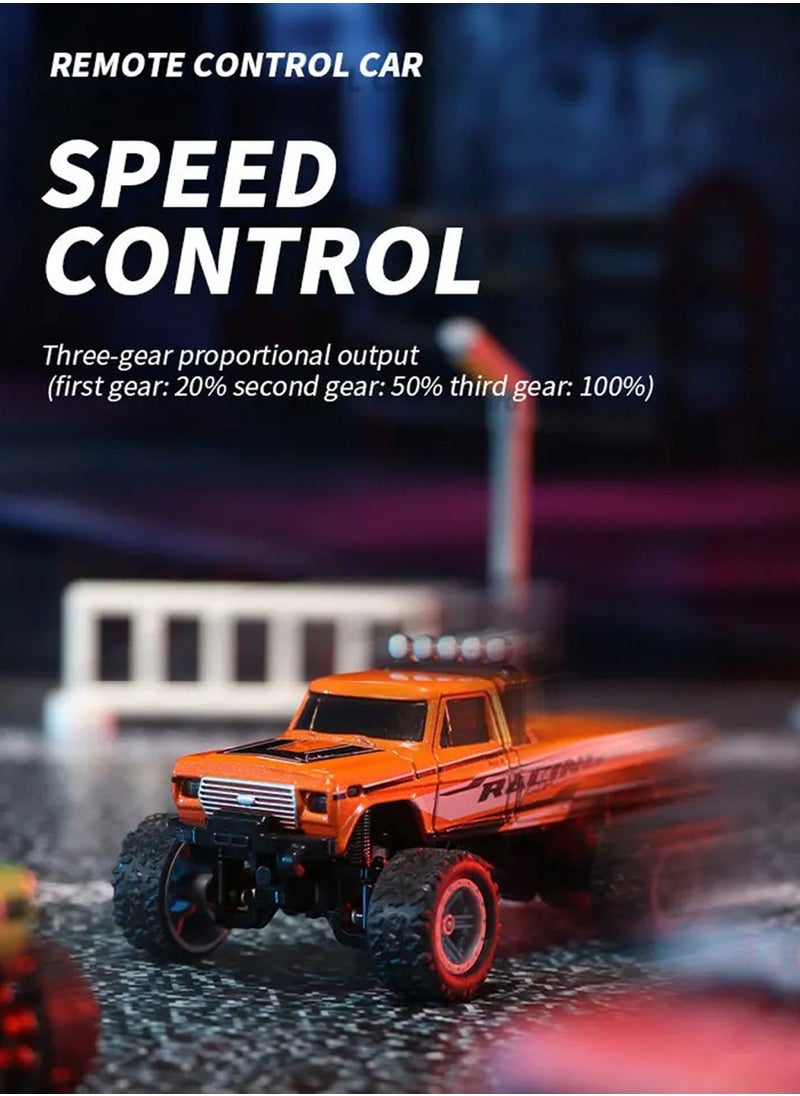 Chillspace Mini Remote Control Car, 2025 New Mini Rc Monster Truck 1/64, 2.4G Remote Control USB Rechargeable Underflow with Trailer with Lights present for Boys and GirlsCar Toys for Kids Gift—Blue  - Image 5