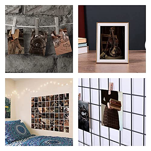 WaschbÃ¤r 54PCS Dark Academia Wall Collage Kit – Vintage Aesthetic Posters for Room Decor, Gothic Home Decor, Retro Style Dark Academia Aesthetic, 4x6 inch Photo Collection for Bedroom, Dorm, and Study Room - Image 5