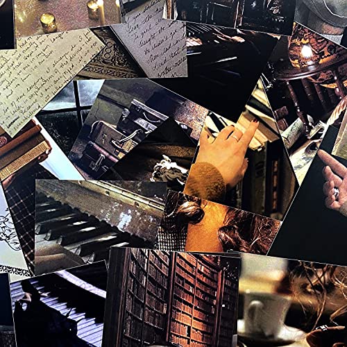 WaschbÃ¤r 54PCS Dark Academia Wall Collage Kit – Vintage Aesthetic Posters for Room Decor, Gothic Home Decor, Retro Style Dark Academia Aesthetic, 4x6 inch Photo Collection for Bedroom, Dorm, and Study Room - Image 3