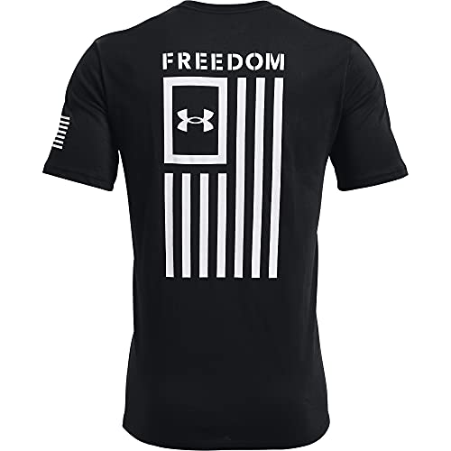Under Armour Men's New Freedom Flag T-Shirt, Black (001)/White, Medium - Image 5