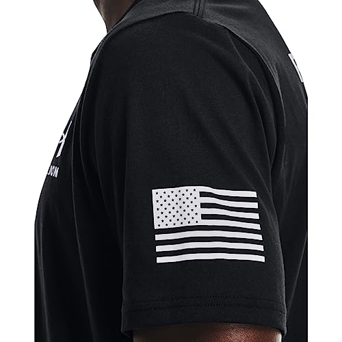 Under Armour Men's New Freedom Flag T-Shirt, Black (001)/White, Medium - Image 4