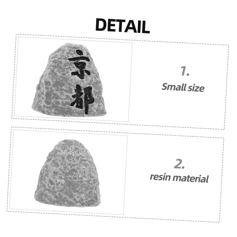 Japanese Zen Garden Miniature Stone Stele Figurine Bonsai Terrarium Dollhouse Decor - Image 4