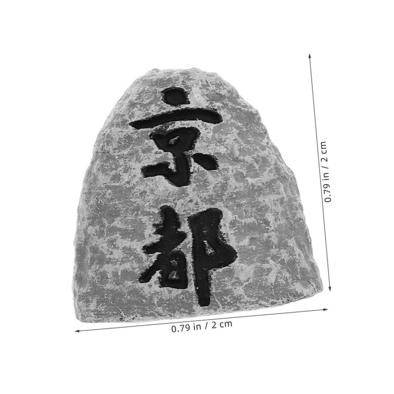 Japanese Zen Garden Miniature Stone Stele Figurine Bonsai Terrarium Dollhouse Decor - Image 3