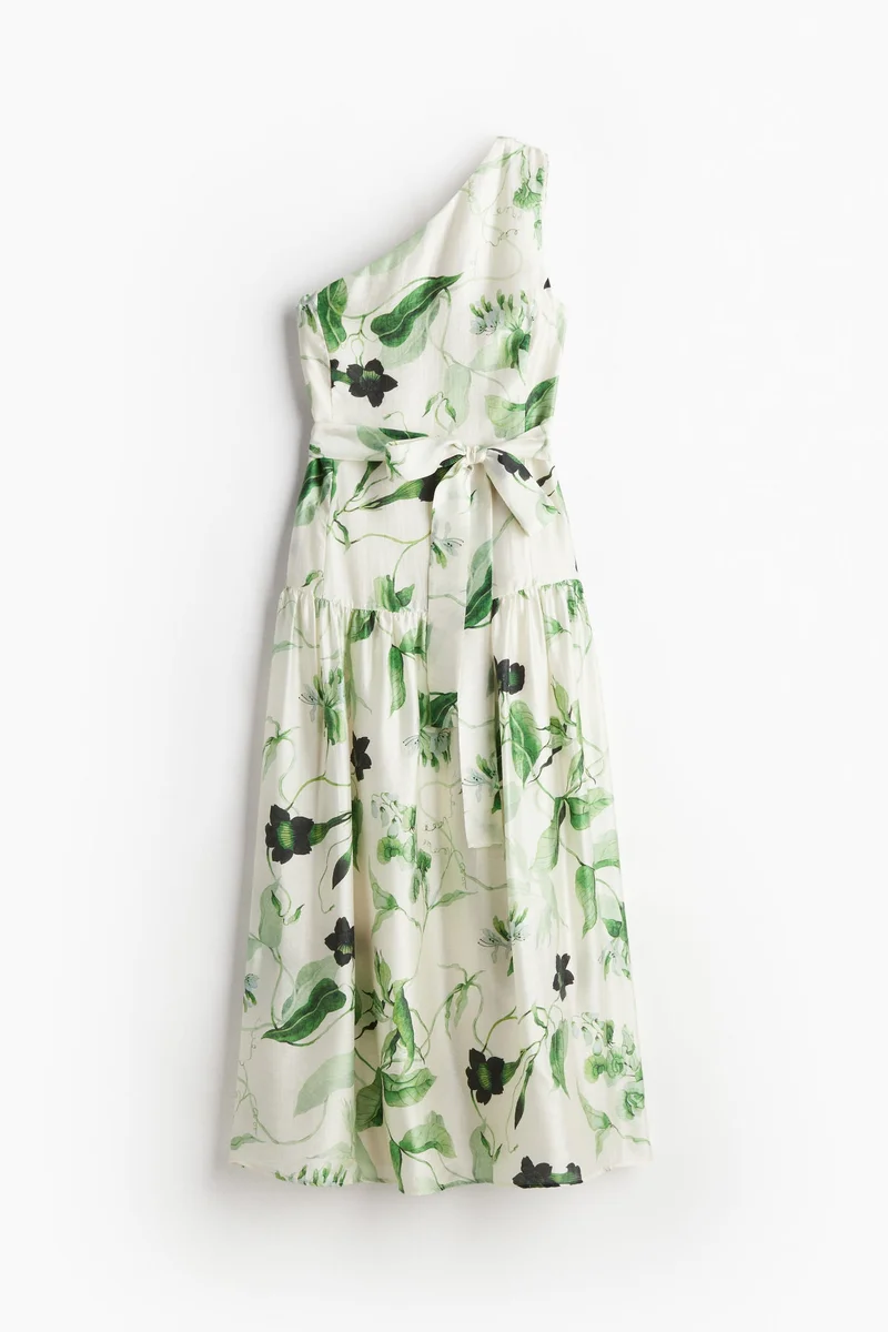 H&M Floral One-Shoulder Dress