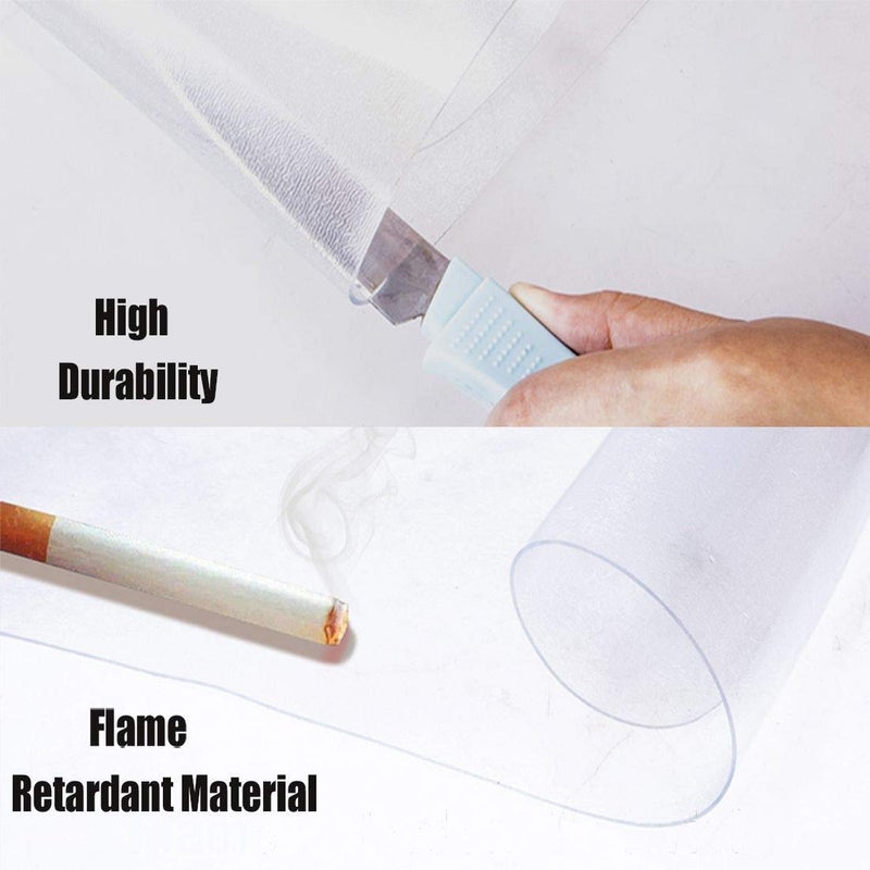 BesWin حصيرة كرسي المكتب للأرضيات الخشبية، 36"x48" حصيرة كرسي مكتب شفافة سهلة الانزلاق للكرسي المتحرك، حصيرة واقية للأرضيات من الفينيل الثقيلة للاستخدام المنزلي أو المكتبي، سهلة التنظيف ومستوية بدون تجاعيد - Image 4
