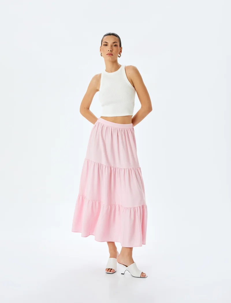كوتون Maxi Viscose Skirt