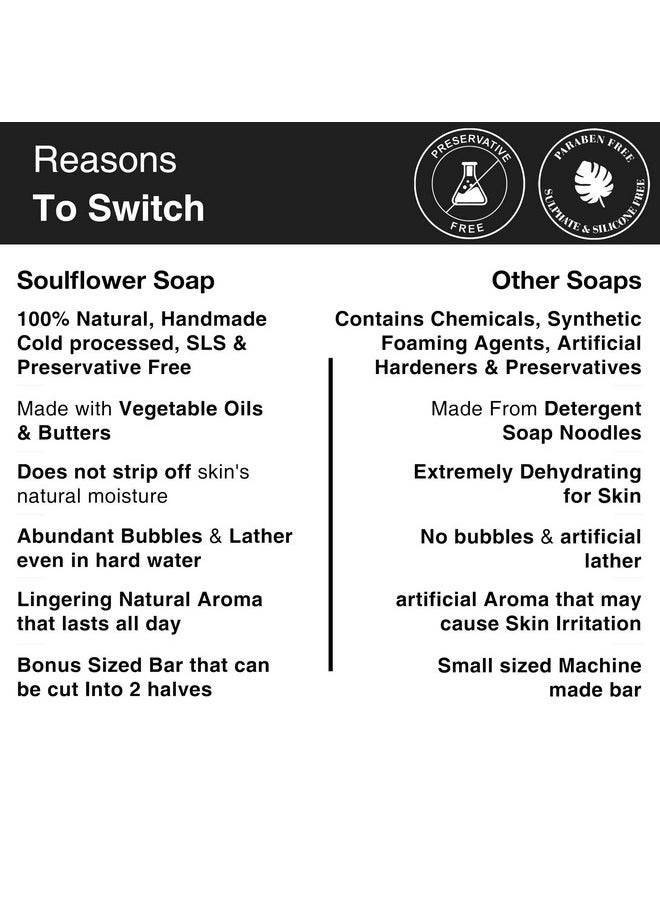 Soulflower Sweet Rose & Skin Lavender Soap - Pack Of 2 (150G Each)  - Image 4