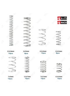 RACO RACO 200Pcs Spring Assortment Set, Zinc Plated Steel Compression and Extension Springs Kit, Metal Tension Springs Replacement Kit for All Types of Home Repairs and DIY Projects  - Image 3