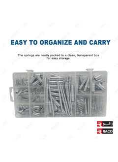 RACO RACO 200Pcs Spring Assortment Set, Zinc Plated Steel Compression and Extension Springs Kit, Metal Tension Springs Replacement Kit for All Types of Home Repairs and DIY Projects  - Image 5