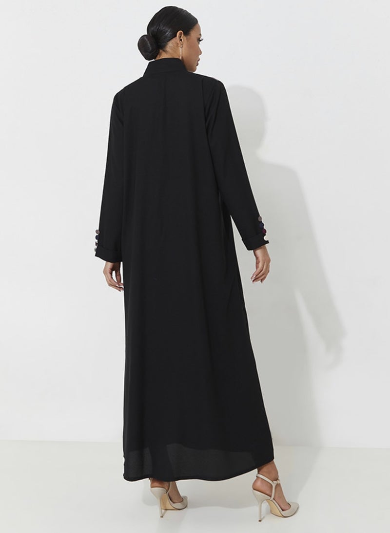 روزيت عباية ألوان طوق العباءة المزخرفة - Image 3