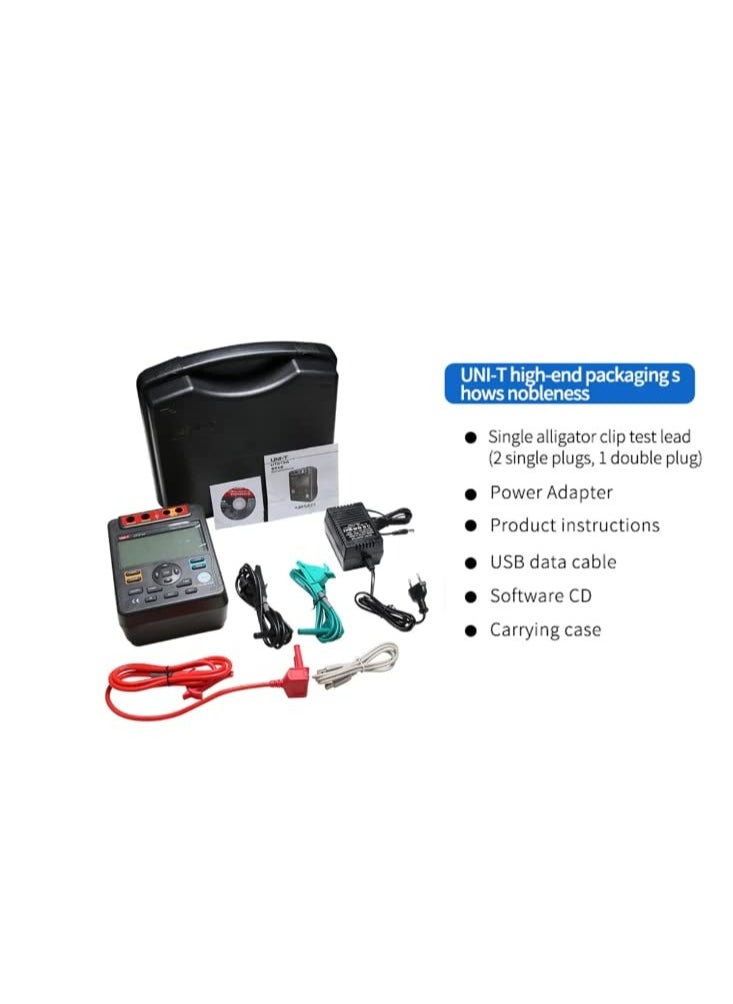 UNI-T UT511 Insulation Resistance Tester Meter, Digital Megohmmeter for High-Voltage Insulation Resistance Testing