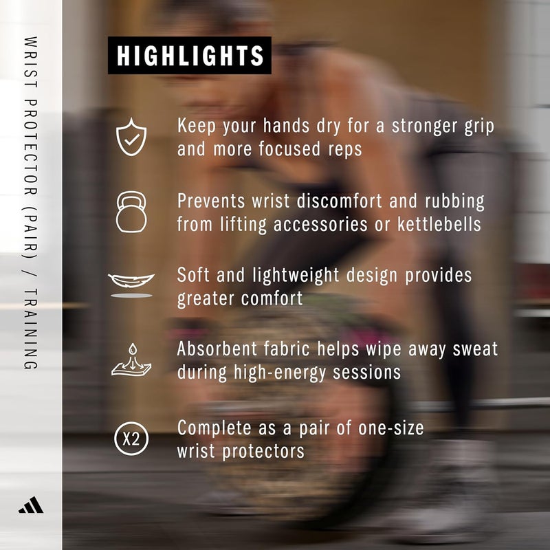 Adidas حماة المعصم من أديداس - أسود/وردي - Image 4