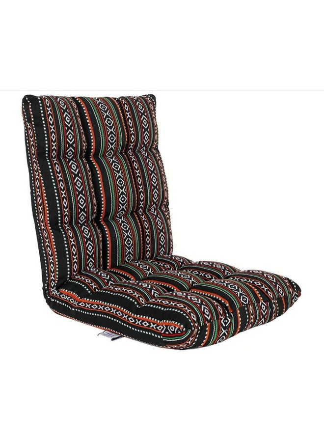 GO2CAMPS Camping Chair with Cushion, Sand Desert Floor Sitting Chair, Lazy Chair Adjustable Angles Padded Back Support, Arabic Majlis Chair, Fold Flat for Meditation, Yoga Chair, Reading, TV Watching, Gaming - Image 1