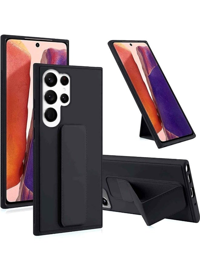 DUSALA Case for Samsung Galaxy S25 Ultra Back Stand Case Magnetic Car Holder Soft Silicone Horizontal & Vertical Kickstand Cover Wrist Strap for Galaxy S25 Ultra - Image 1