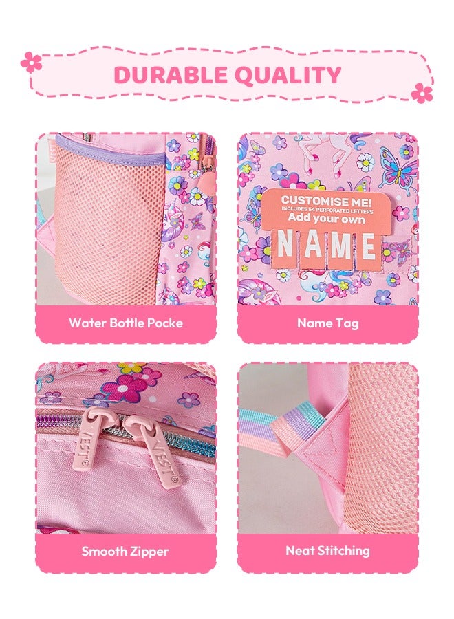 hibobi Children's School Bags for Girl with Unicorn Pattern - Large Capacity, Multi-functional, Cute and Practical, with Water Bottle Side Pocket, Ideal for School-age Girls and Primary Students - Image 5