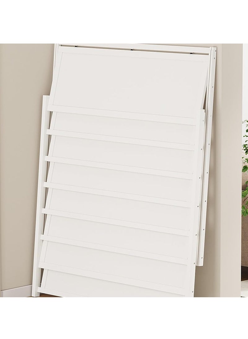 LEDIN - Household Shoe Cabinet Home Doorway Hallway Integrated Corridor External Shoe Rack Storage cabinet (2 doors 8 floors white) - Image 1