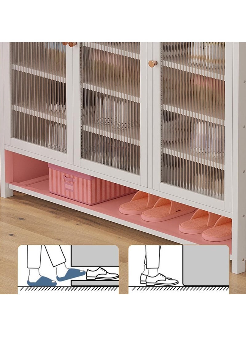 LEDIN - Household Shoe Cabinet Home Doorway Hallway Integrated Corridor External Shoe Rack Storage cabinet (2 doors 8 floors white) - Image 1
