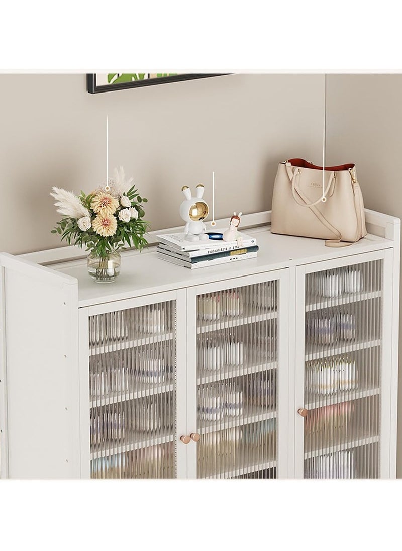 LEDIN - Household Shoe Cabinet Home Doorway Hallway Integrated Corridor External Shoe Rack Storage cabinet (2 doors 8 floors white) - Image 1