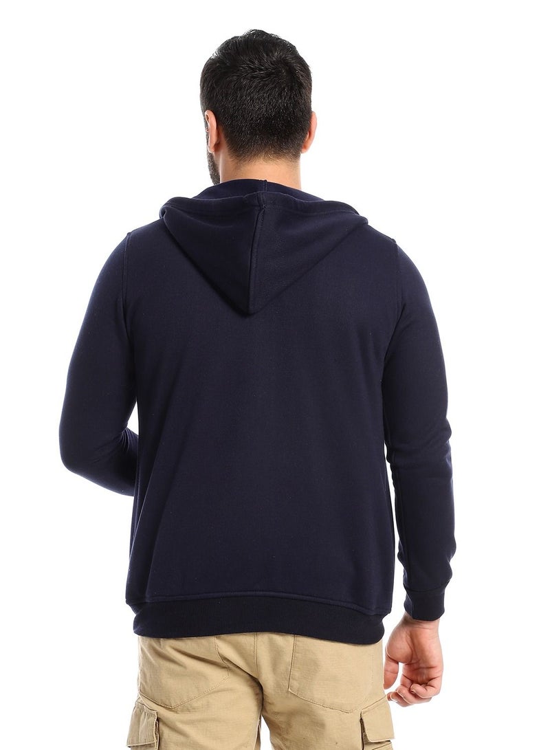 سيزار هودي رجالي طباعة ومزود بسوستة وجيوب أمامية - Image 4